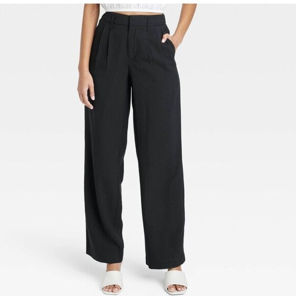 A New Day | Straight-fit Trousers with Front Pleats In Black - Picture 12 of 16